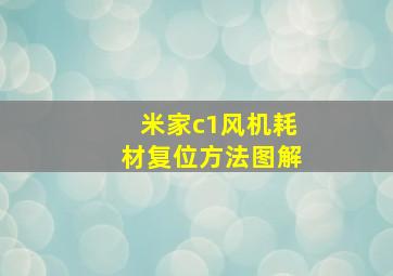 米家c1风机耗材复位方法图解