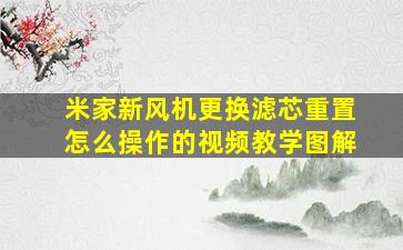 米家新风机更换滤芯重置怎么操作的视频教学图解