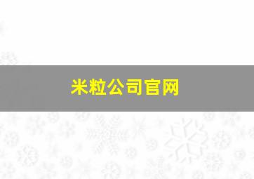 米粒公司官网