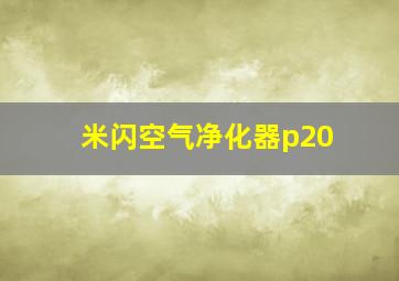 米闪空气净化器p20