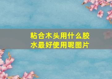 粘合木头用什么胶水最好使用呢图片