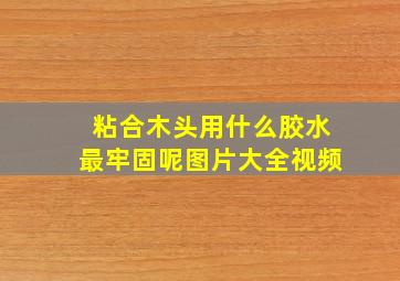 粘合木头用什么胶水最牢固呢图片大全视频