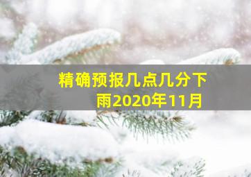 精确预报几点几分下雨2020年11月