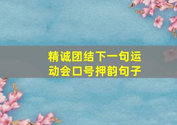 精诚团结下一句运动会口号押韵句子