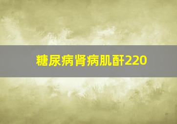 糖尿病肾病肌酐220