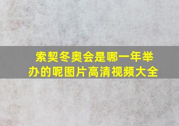 索契冬奥会是哪一年举办的呢图片高清视频大全