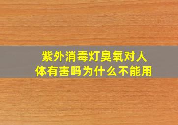 紫外消毒灯臭氧对人体有害吗为什么不能用