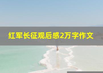 红军长征观后感2万字作文