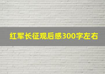 红军长征观后感300字左右