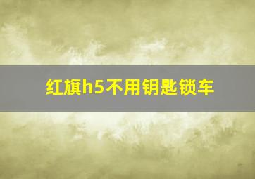 红旗h5不用钥匙锁车