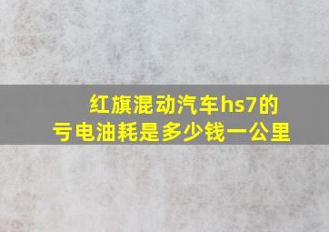 红旗混动汽车hs7的亏电油耗是多少钱一公里