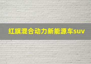 红旗混合动力新能源车suv