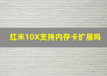 红米10X支持内存卡扩展吗