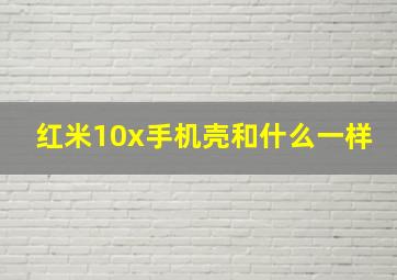 红米10x手机壳和什么一样