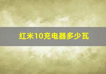 红米10充电器多少瓦