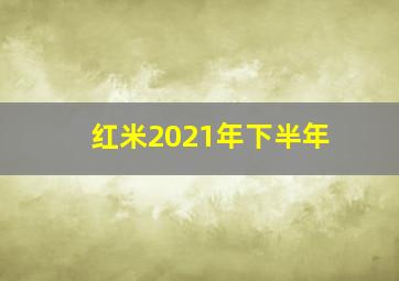 红米2021年下半年