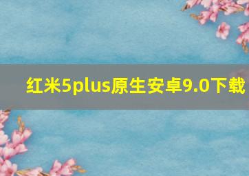 红米5plus原生安卓9.0下载