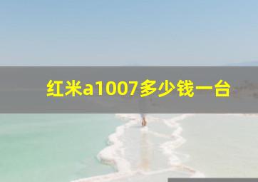 红米a1007多少钱一台