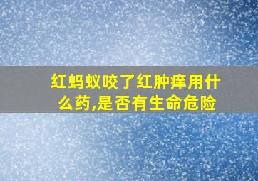 红蚂蚁咬了红肿痒用什么药,是否有生命危险