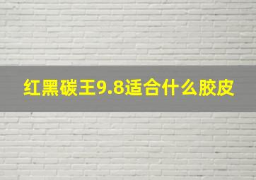 红黑碳王9.8适合什么胶皮