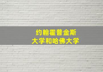 约翰霍普金斯大学和哈佛大学