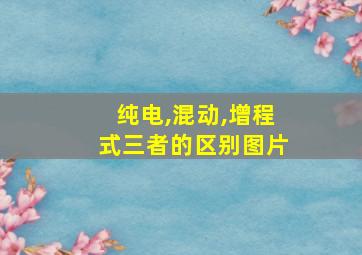 纯电,混动,增程式三者的区别图片