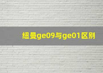 纽曼ge09与ge01区别