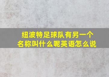 纽波特足球队有另一个名称叫什么呢英语怎么说