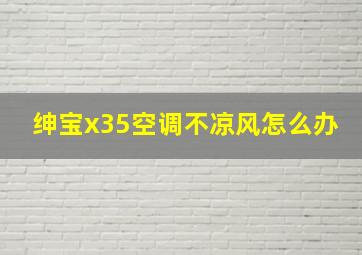 绅宝x35空调不凉风怎么办