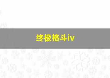 终极格斗iv