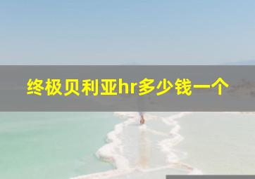 终极贝利亚hr多少钱一个