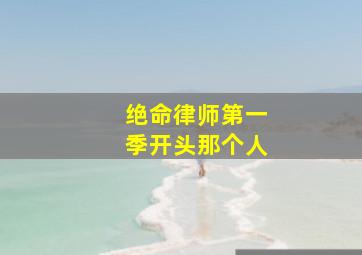 绝命律师第一季开头那个人