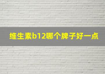 维生素b12哪个牌子好一点