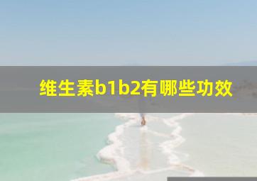 维生素b1b2有哪些功效