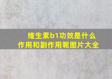 维生素b1功效是什么作用和副作用呢图片大全