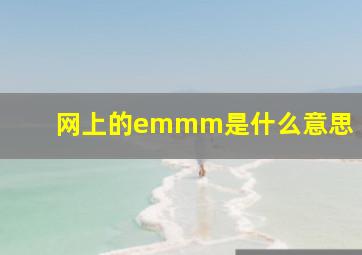 网上的emmm是什么意思