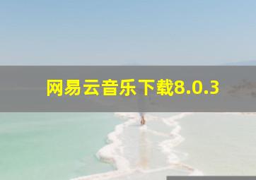 网易云音乐下载8.0.3