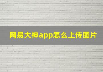 网易大神app怎么上传图片