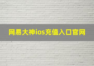 网易大神ios充值入口官网