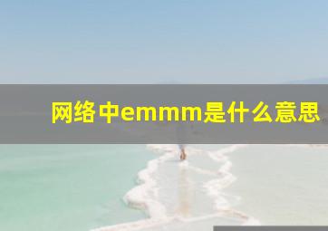 网络中emmm是什么意思