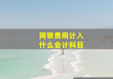 网银费用计入什么会计科目