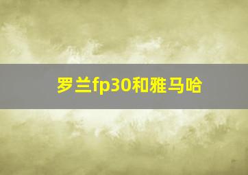 罗兰fp30和雅马哈