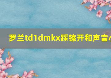 罗兰td1dmkx踩镲开和声音小