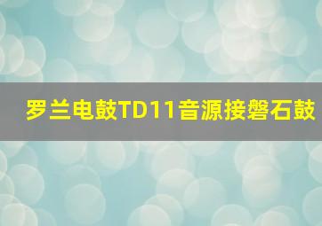 罗兰电鼓TD11音源接磐石鼓