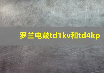 罗兰电鼓td1kv和td4kp