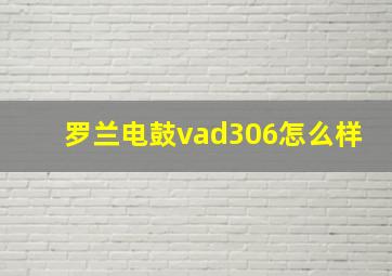 罗兰电鼓vad306怎么样