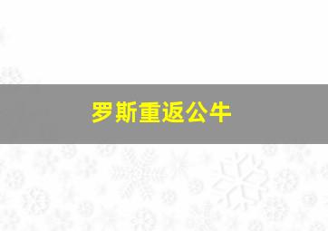 罗斯重返公牛