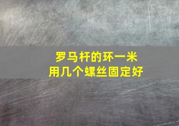 罗马杆的环一米用几个螺丝固定好