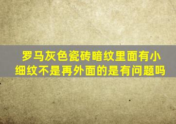 罗马灰色瓷砖暗纹里面有小细纹不是再外面的是有问题吗