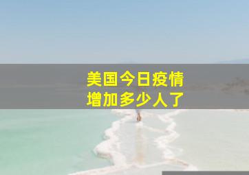 美国今日疫情增加多少人了